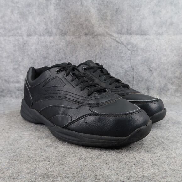 Tredsafe Shoes Men 10 Athletic Trainer Work Comfort Slip Resistant Black Uniform - Picture 1 of 13